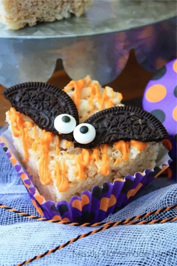 Spooky Bat Halloween Rice Krispie Treats