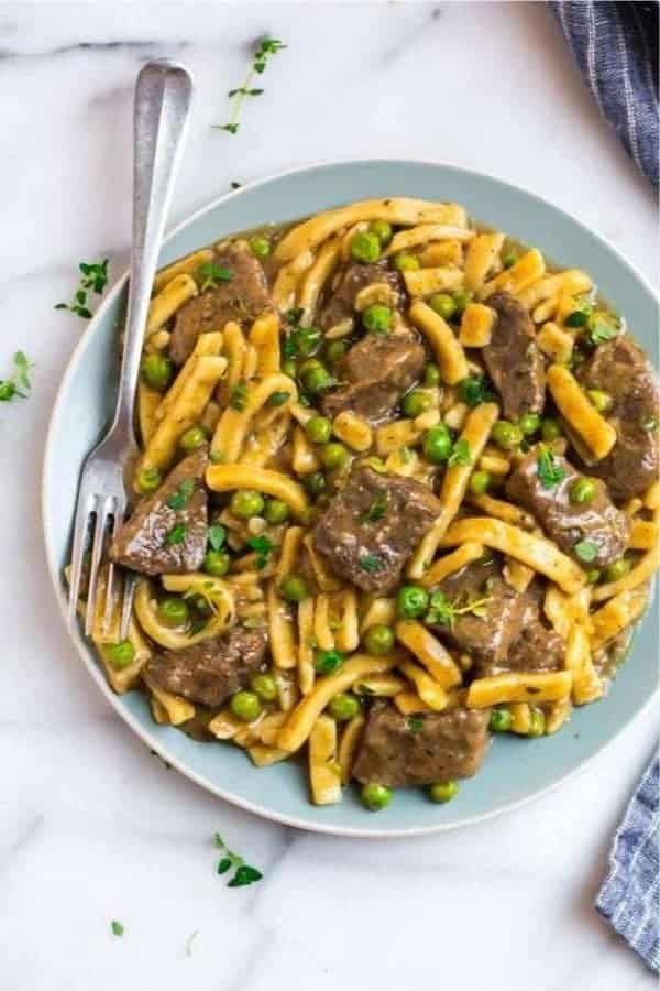 Pressure Cooker Beef and Noodles