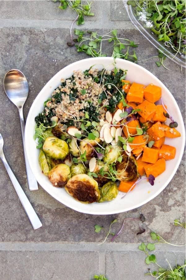 Sweet Potato Brussels Sprout Buddha Bowl