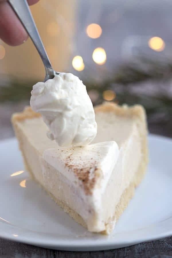 KETO EGGNOG PIE