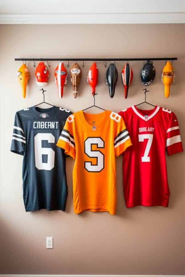 FOOTBALL JERSEY WALL HANGER