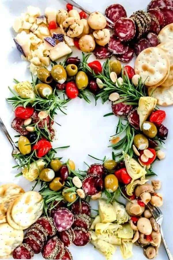 ANTIPASTO CHRISTMAS WREATH APPETIZER