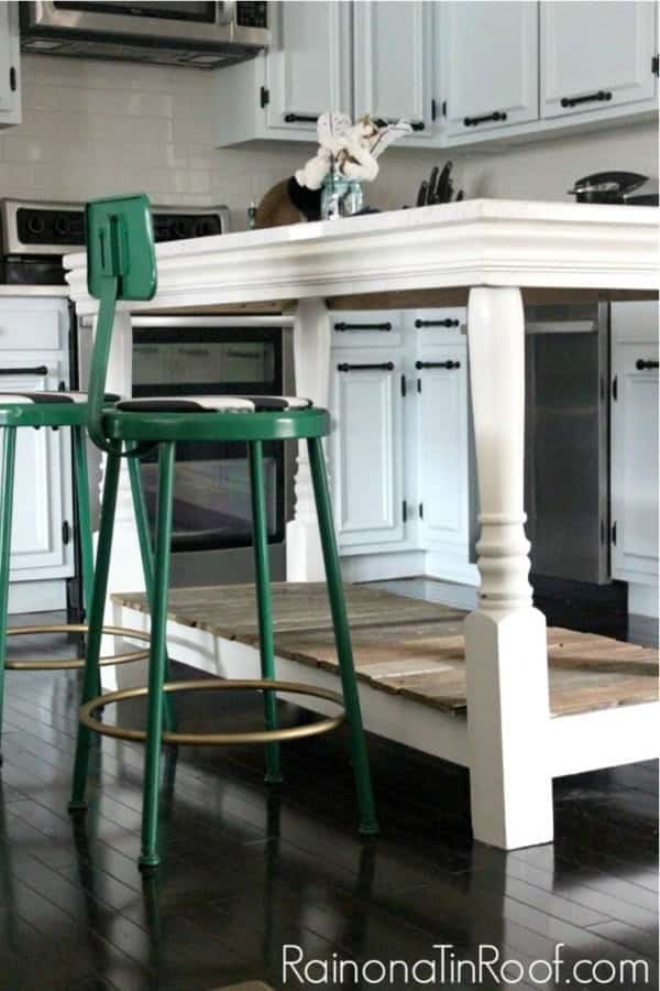 Reclaimed Wood DIY Kitchen Island