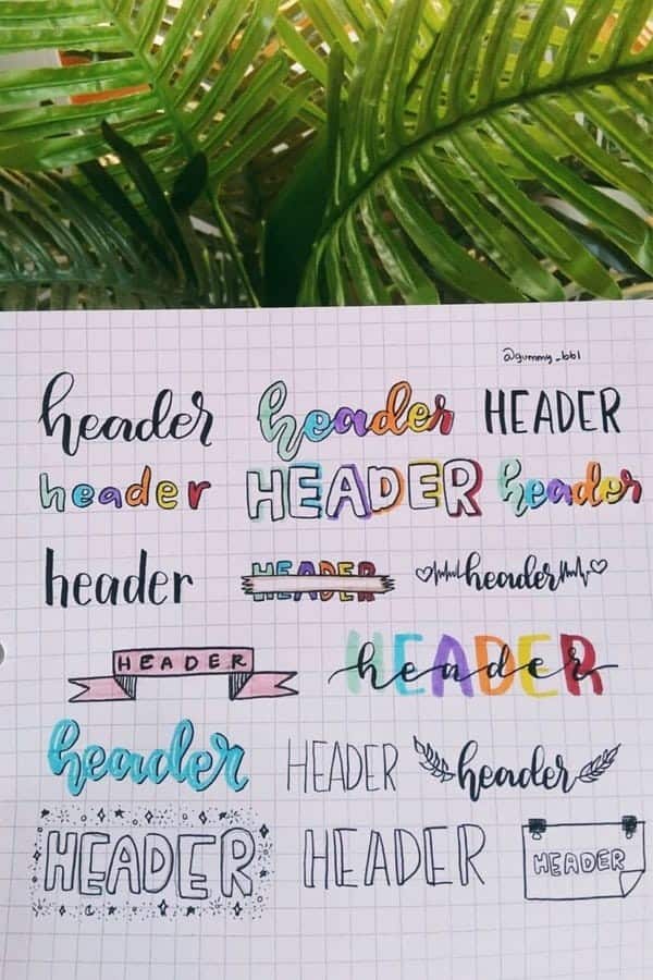 Rainbow Header Examples