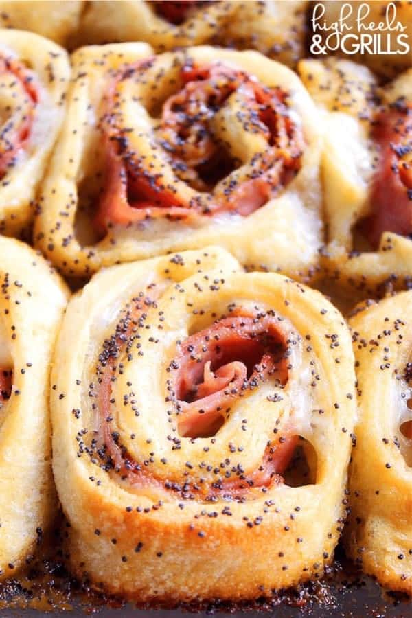 Baked Ham & Cheese Rollups