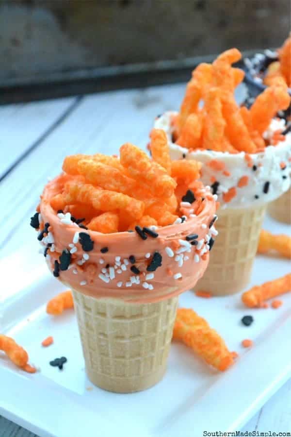 Halloween Ice Cream Cone Snacks