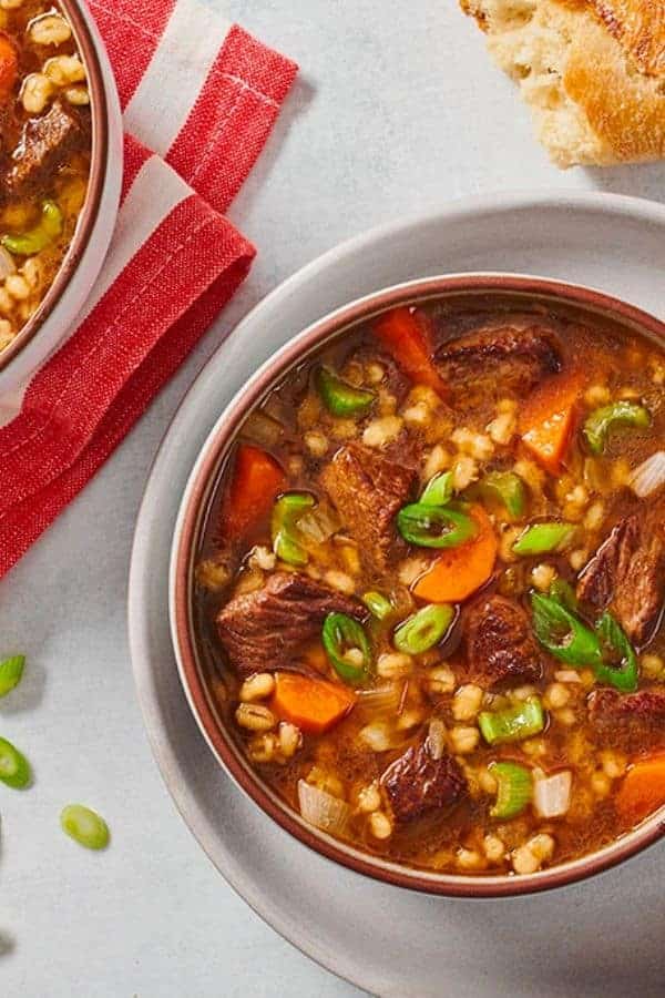 LOW SODIUM BEEF BARLEY SOUP