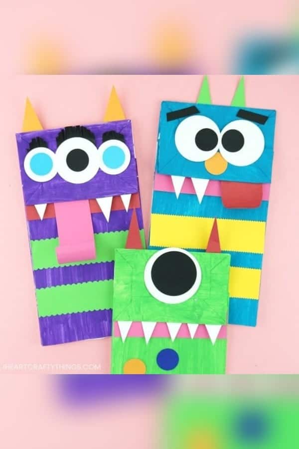 PAPER BAG MONSTER PUPPETS