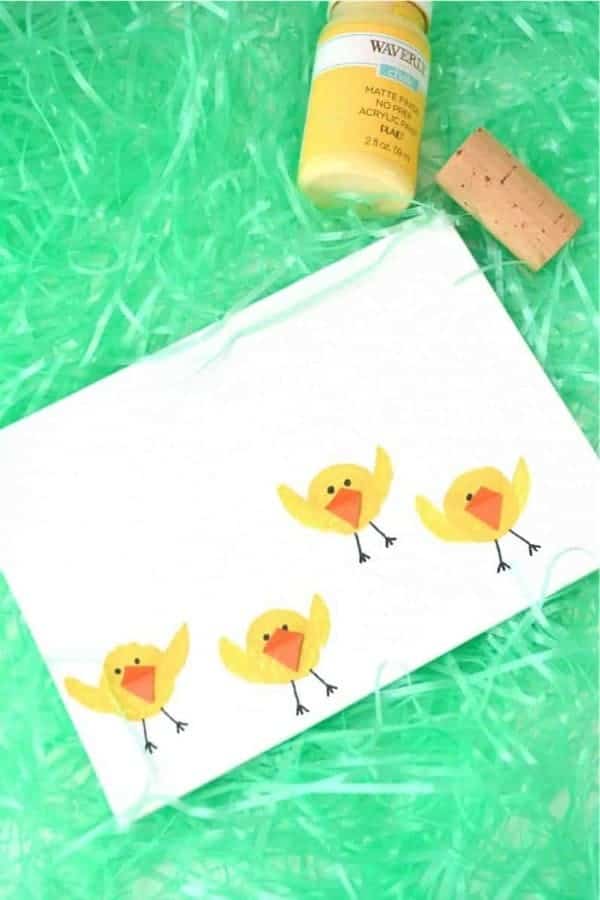 Wine Cork Easter Chicks Craft