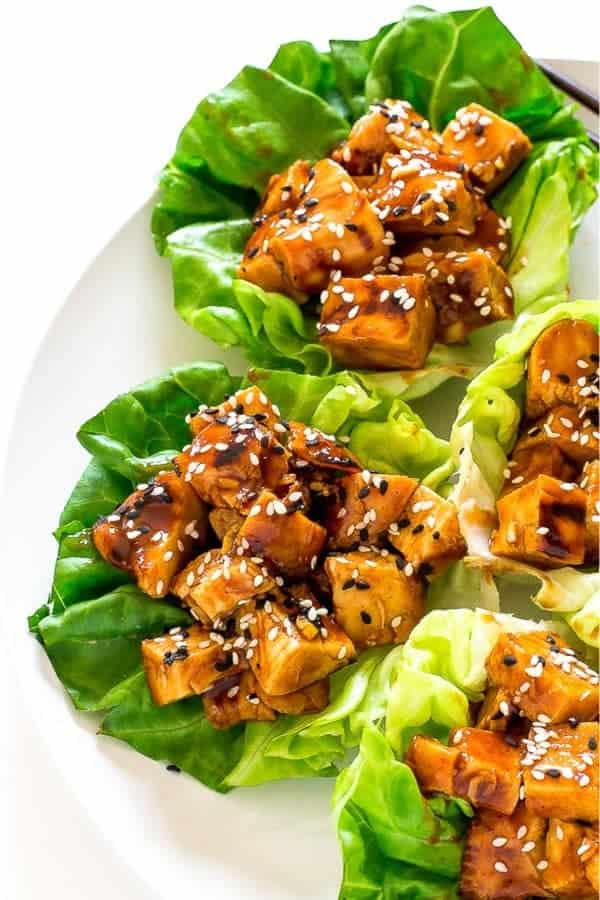 Hoisin Chicken Lettuce Wraps