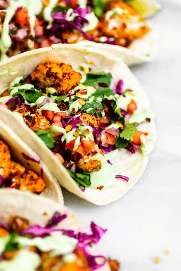 Vegan Roasted Cauliflower Tacos