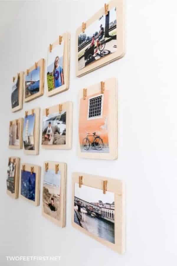 DIY Clothespin Photo Display