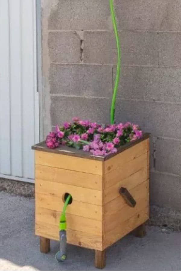 Planter Box with Hose Reel