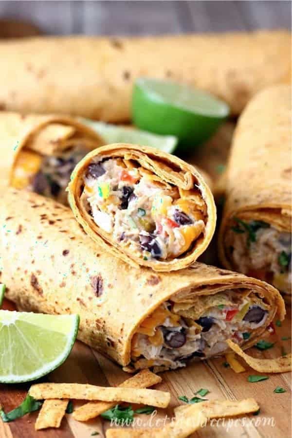 Southwest Cream Cheese Chicken Wraps