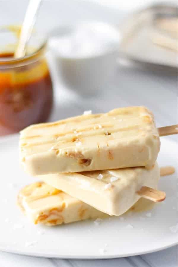 Salted Caramel Yogurt Pops