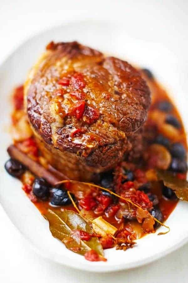 BEEF BRISKET WITH RED WINE & SHALLOTS