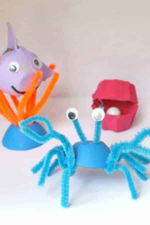 Egg Carton Sea Life Recycled Craft