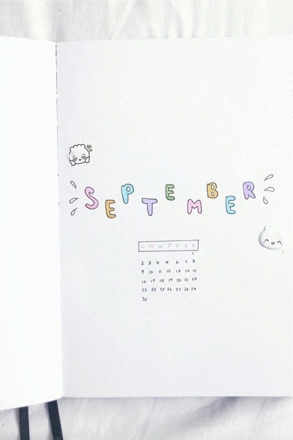 Cute September Cover Page