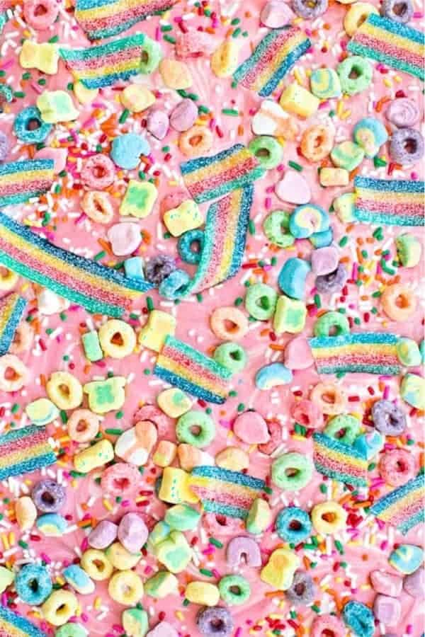 Magical Rainbow Unicorn Candy Bark