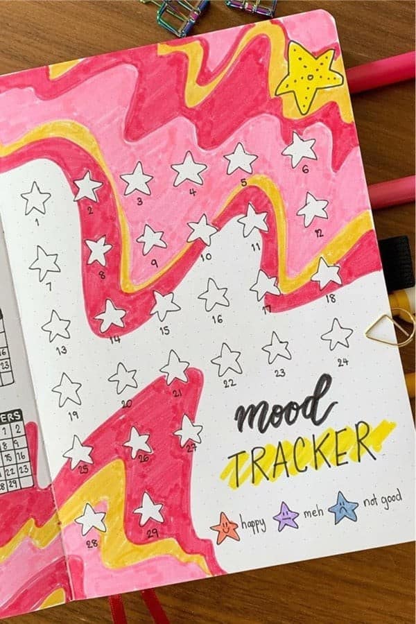 Colorful Mood Tracking Page