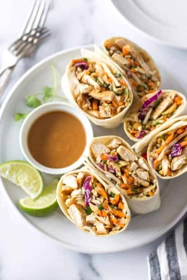 Peanut Chicken Wrap Recipe