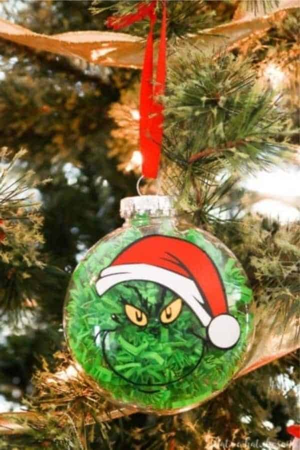 Homemade Grinch Ornament