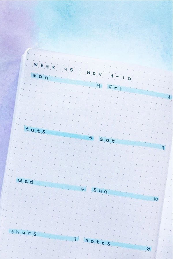 Easy Weekly Log