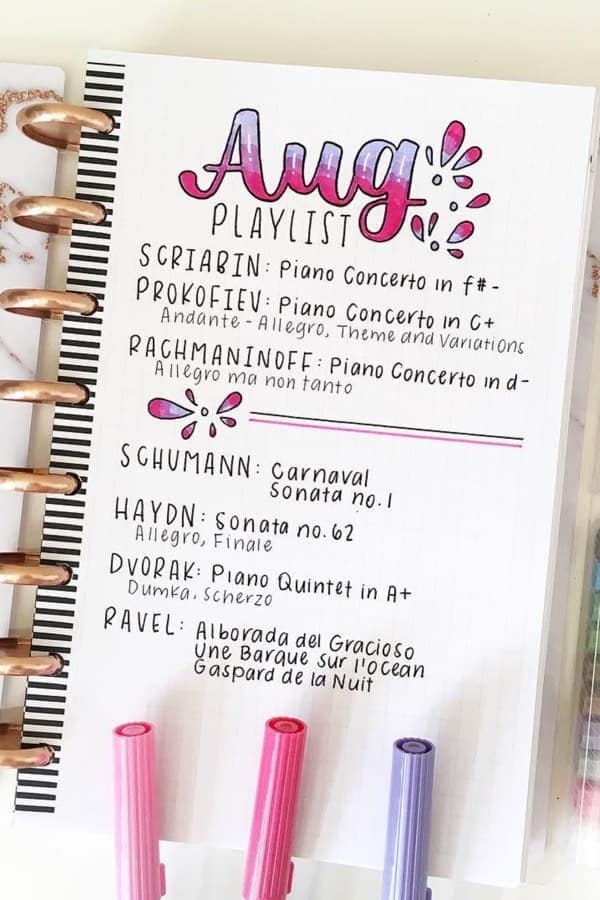 August Playlist Tracker