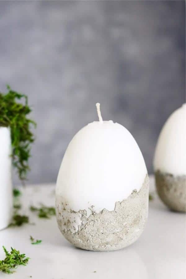 DIY Concrete Easter Candle