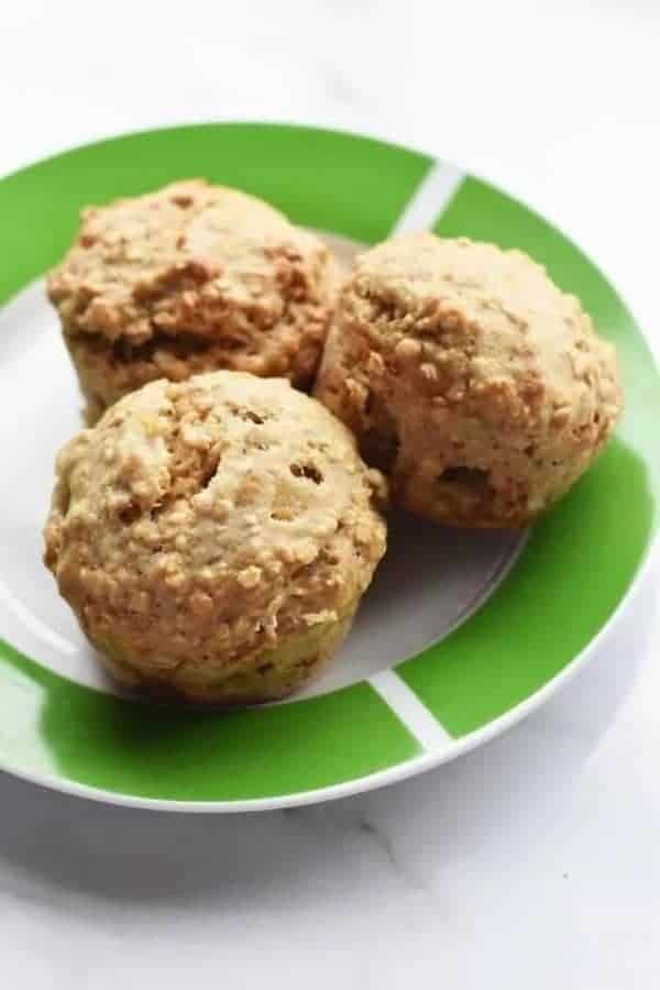 OAT & BANANA APPLESAUCE MUFFINS