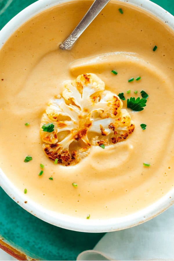 Creamy Roasted Cauliflower Soup