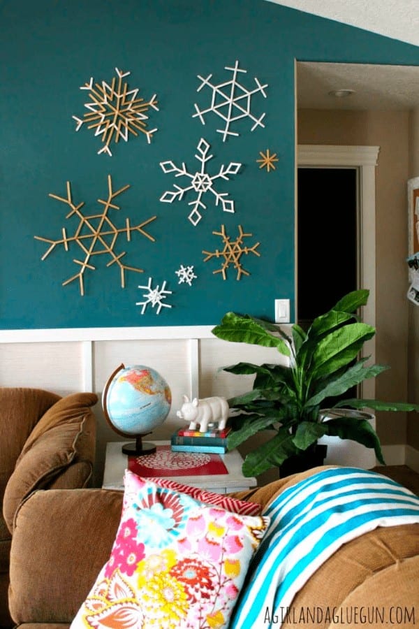 Popsicle Stick Snowflakes