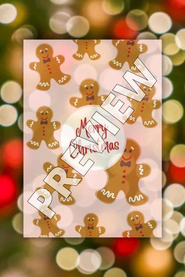 MERRY CHRISTMAS GINGERBREAD MAN