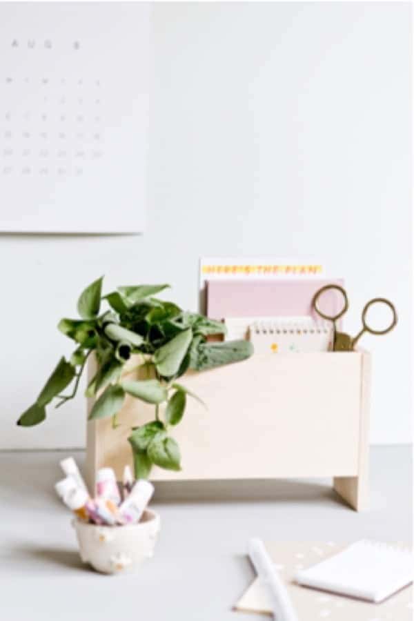 Modern DIY Desk Organizer for Back to School