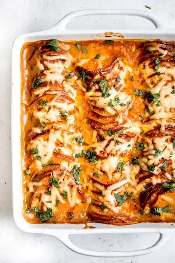 Chipotle Gouda Scalloped Sweet Potatoes