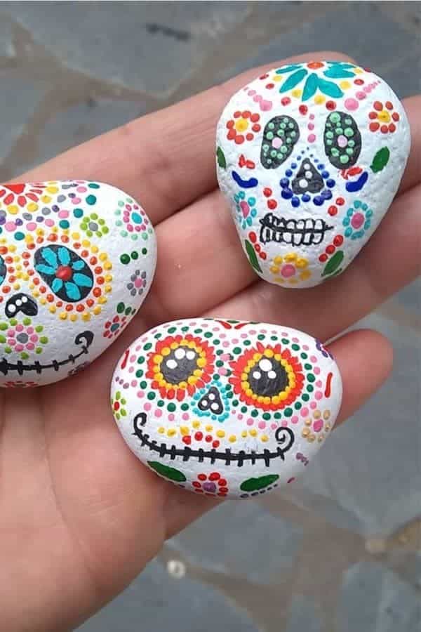 Day Of The Dead Painted Stones