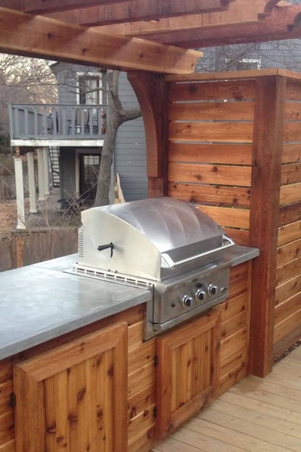 All Wood Outdoor Kitchen