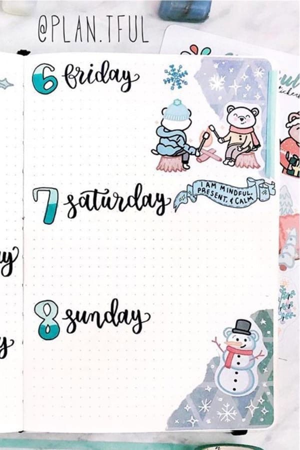 Snowman Weekly Spread