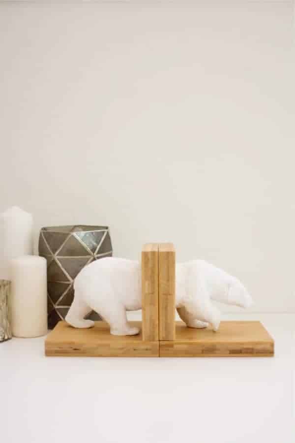 Faux Ceramic Animal Bookends