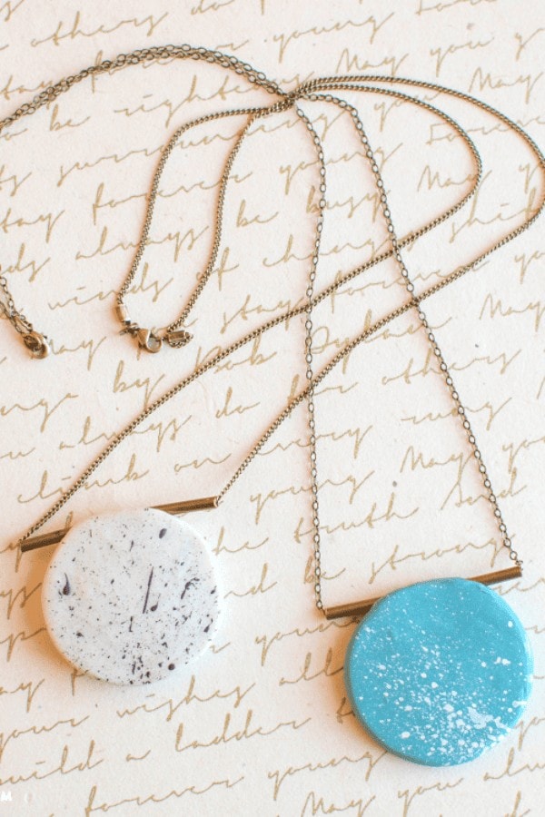 Minimalistic Polymer Clay Necklace