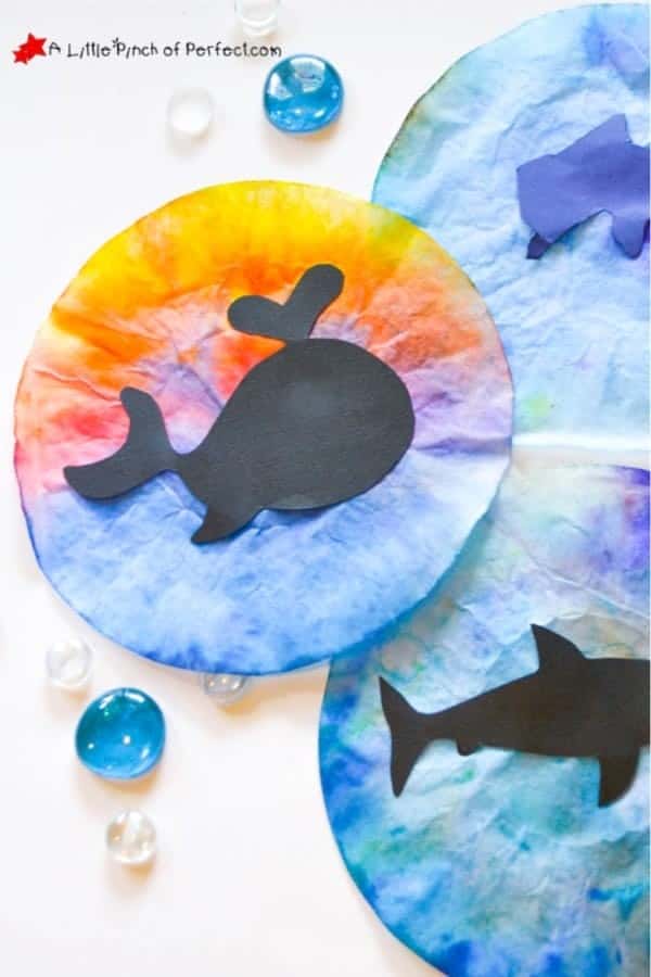 Ocean Animal Coffee Filter Suncatcher Craft for Kids