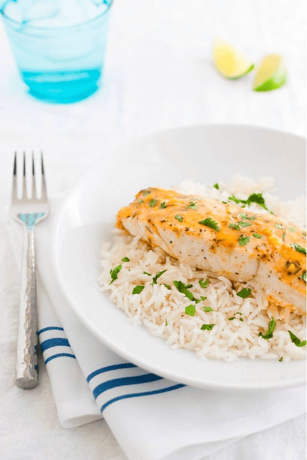 Mahi-mahi with Thai Coconut Curry Sauce