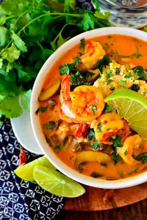 THAI SPICY COCONUT SHRIMP SOUP