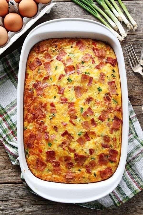 POTATO, BACON, AND ONION BREAKFAST BAKE