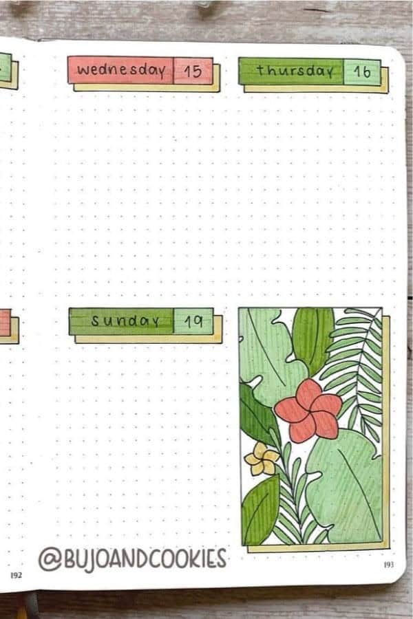 Plant Doodle Weekly Layout