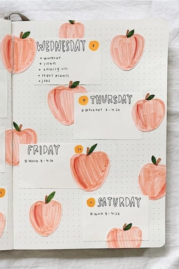 Peach Weekly Layout