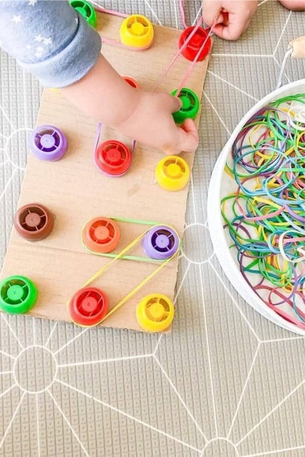 Rubberband Fine Motor Skill Game