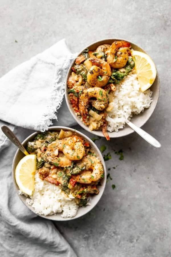 ONE PAN CREAMY GARLIC SHRIMP