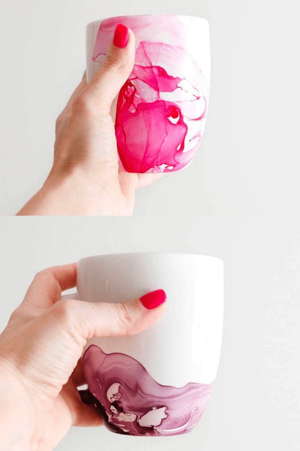 Marble Dipped Mugs