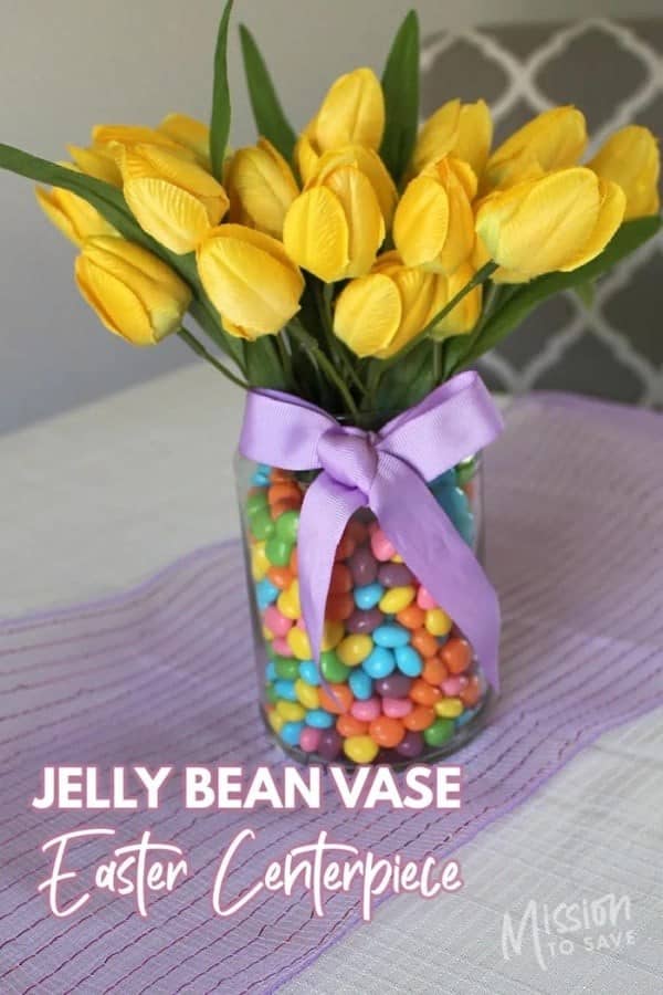 DIY JELLY BEAN JAR CENTERPIECE